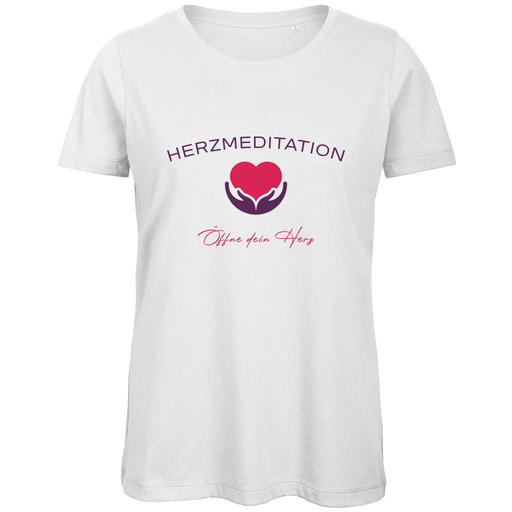 Damen Premium Bio T-Shirt Öffne dein Herz