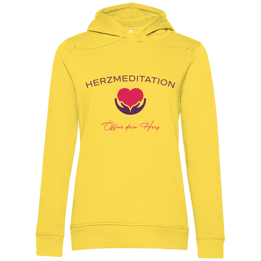 Damen Premium Bio Hoodie Öffne dein Herz